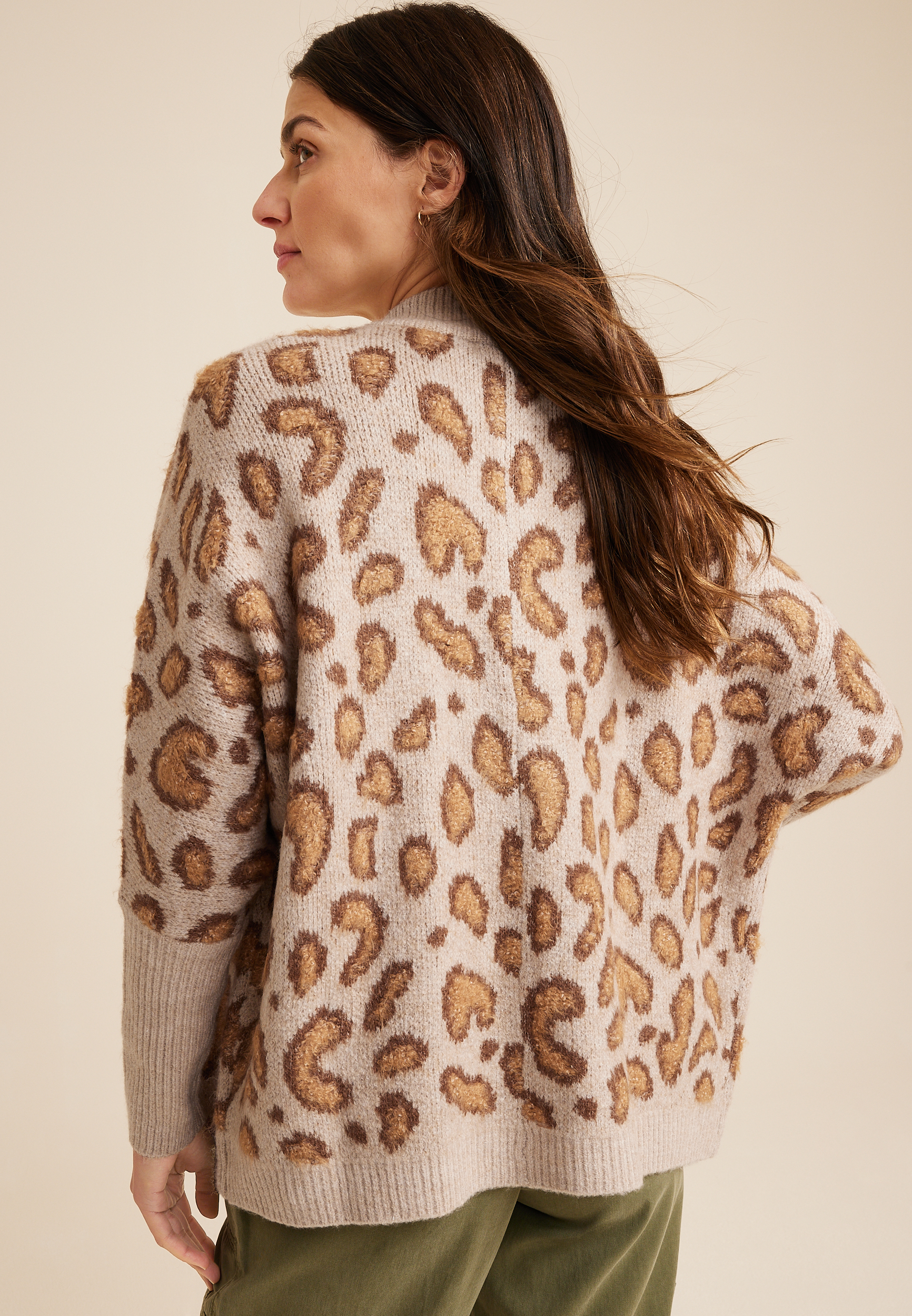 Leopard Cropped Cardigan, C9054, large