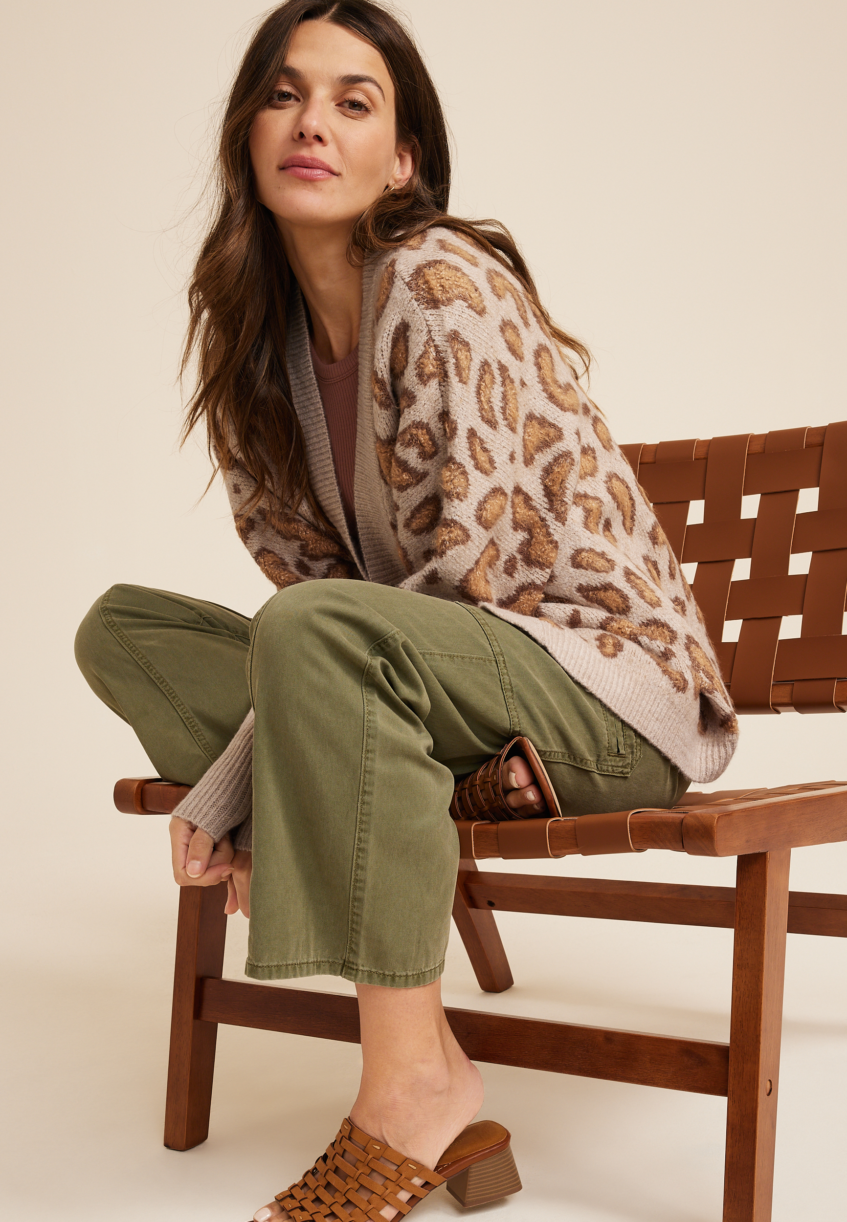 Leopard Cropped Cardigan, C9054, large