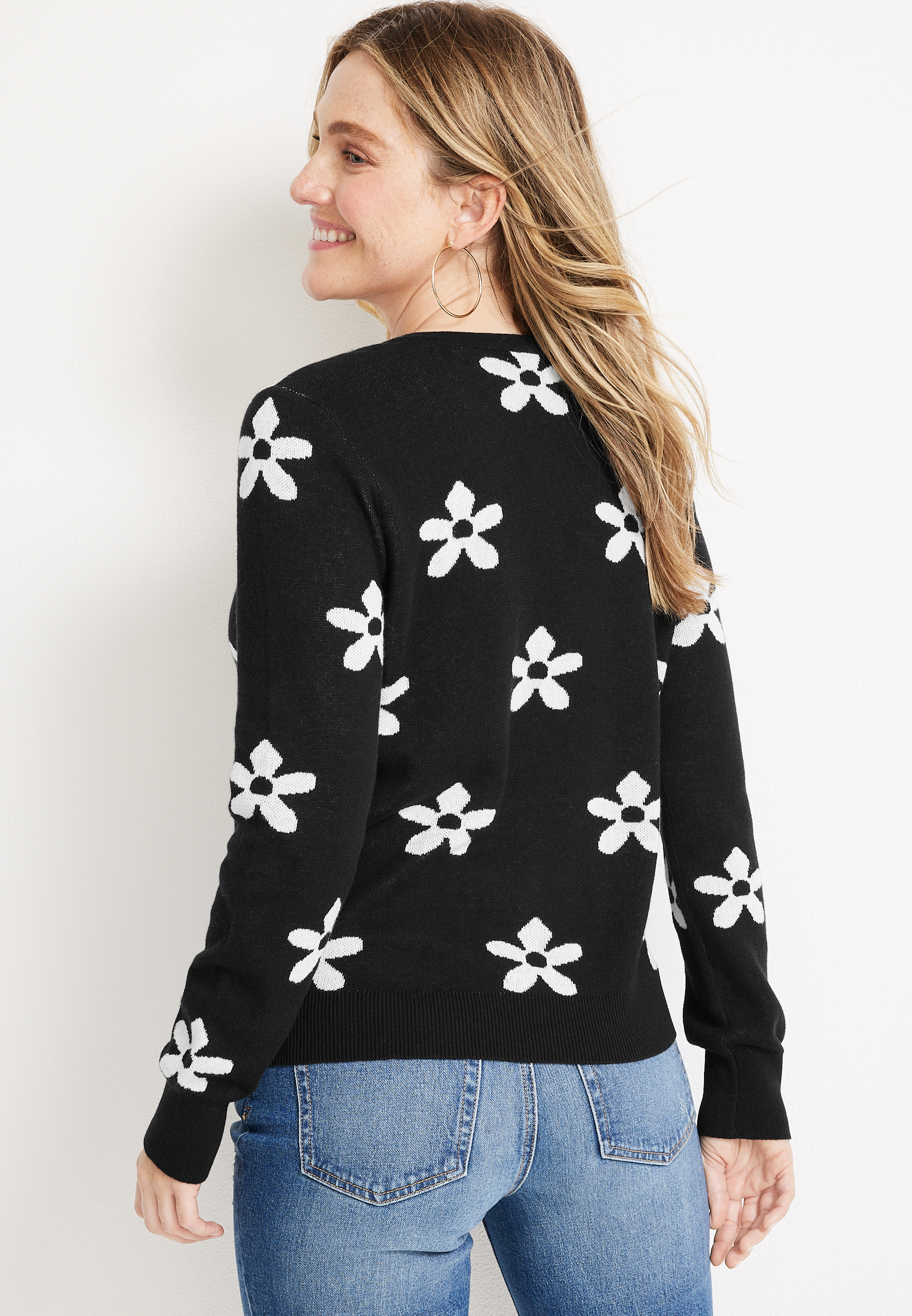 Floral Button Cardigan, C1756, large