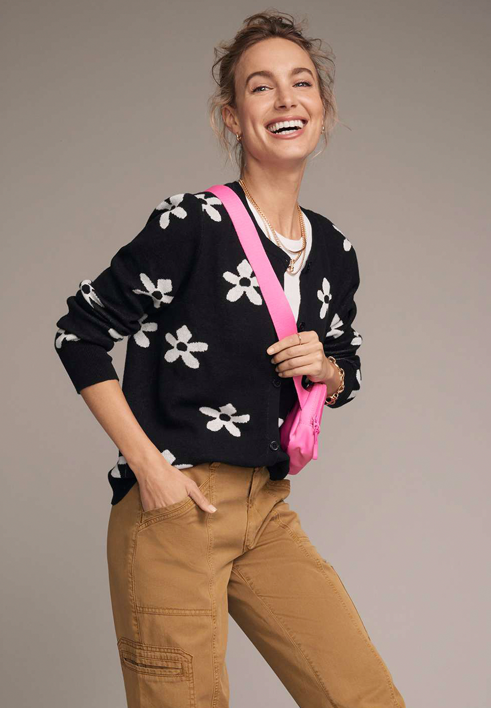 Floral Button Cardigan, C1756, large