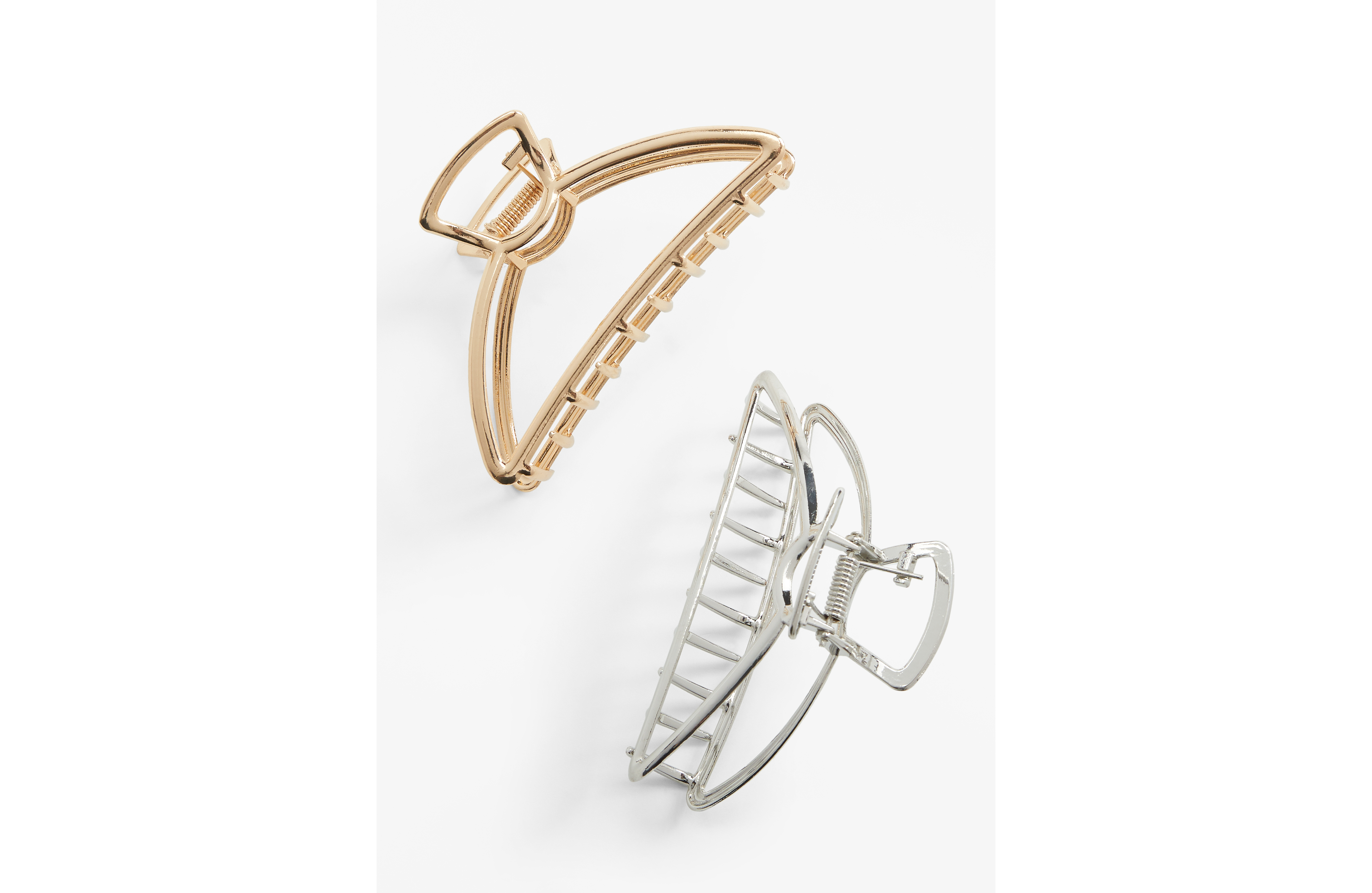 2 Pack Mixed Metal Claw Hair Clips