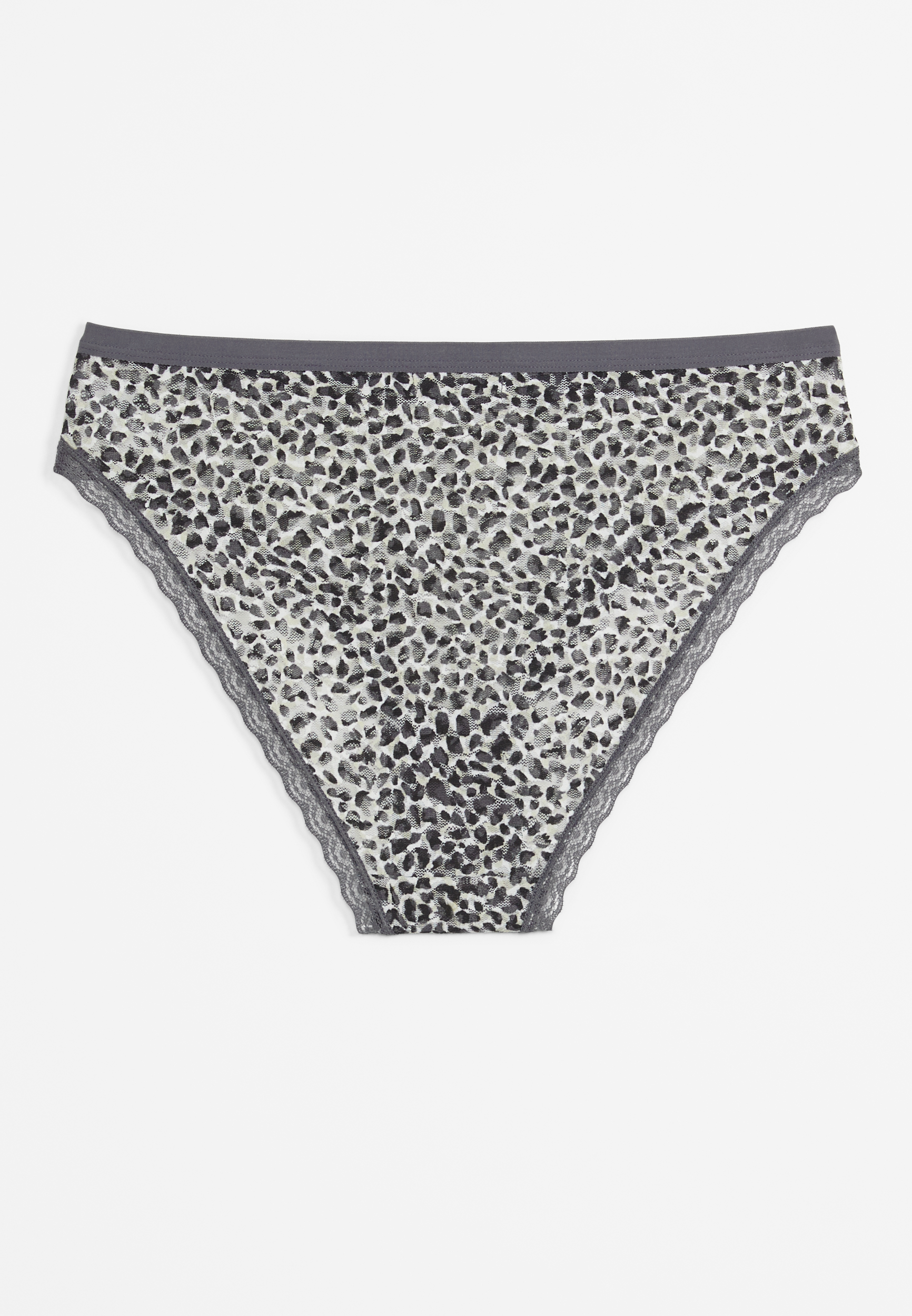 Vintage Lace Animal Print Bikini Panty, C1756, large