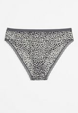 Vintage Lace Animal Print Bikini Panty, C1756, small