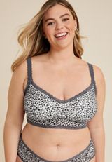 Vintage Lace Animal Bralette, BLACK COMBO, small
