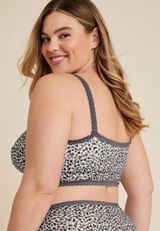 Vintage Lace Animal Bralette, BLACK COMBO, small