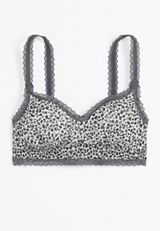 Vintage Lace Animal Bralette, BLACK COMBO, small