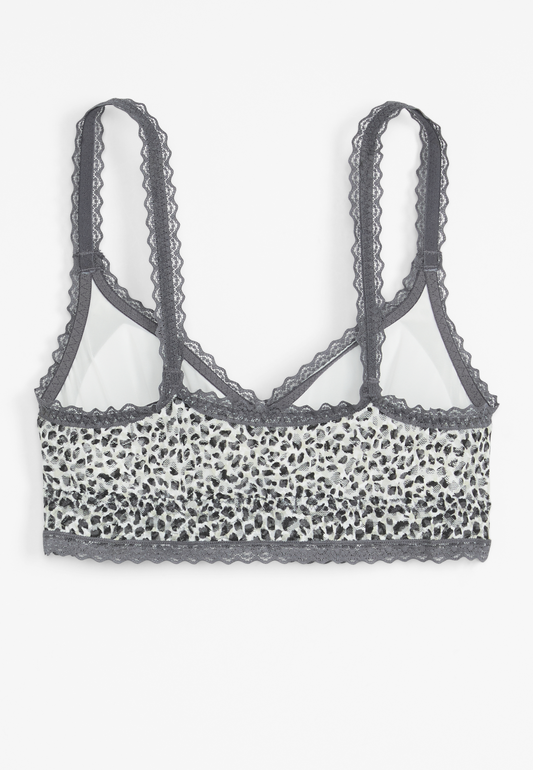 Vintage Lace Animal Bralette, BLACK COMBO, large