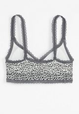 Vintage Lace Animal Bralette, BLACK COMBO, small