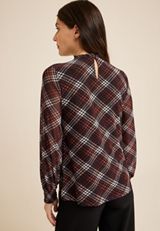 Melody Mesh Plaid Top, C9153, small