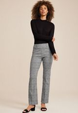 Bengaline Mid Rise Textured Bootcut Pant, C268, small