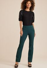 Bengaline Mid Rise Bootcut Pant, C414, small