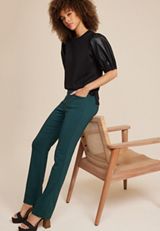 Bengaline Mid Rise Bootcut Pant, C414, small