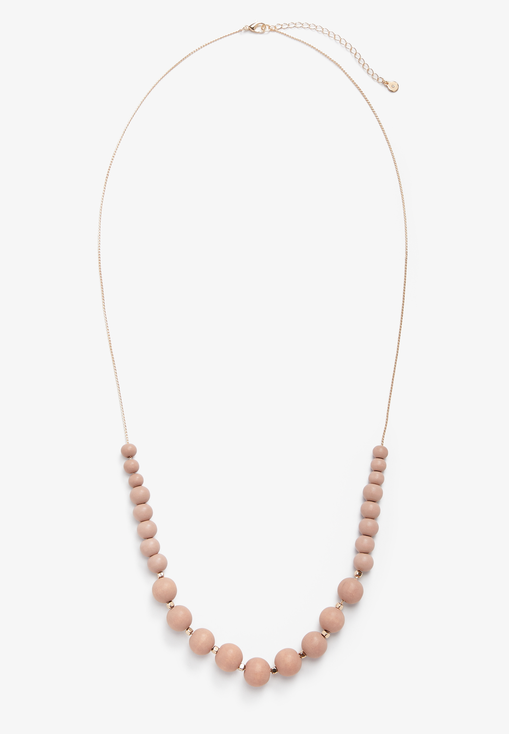 Pink Bead Necklace, PINK, large