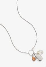 3 Stone Pendant Necklace, , small
