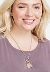 3 Stone Pendant Necklace, , small