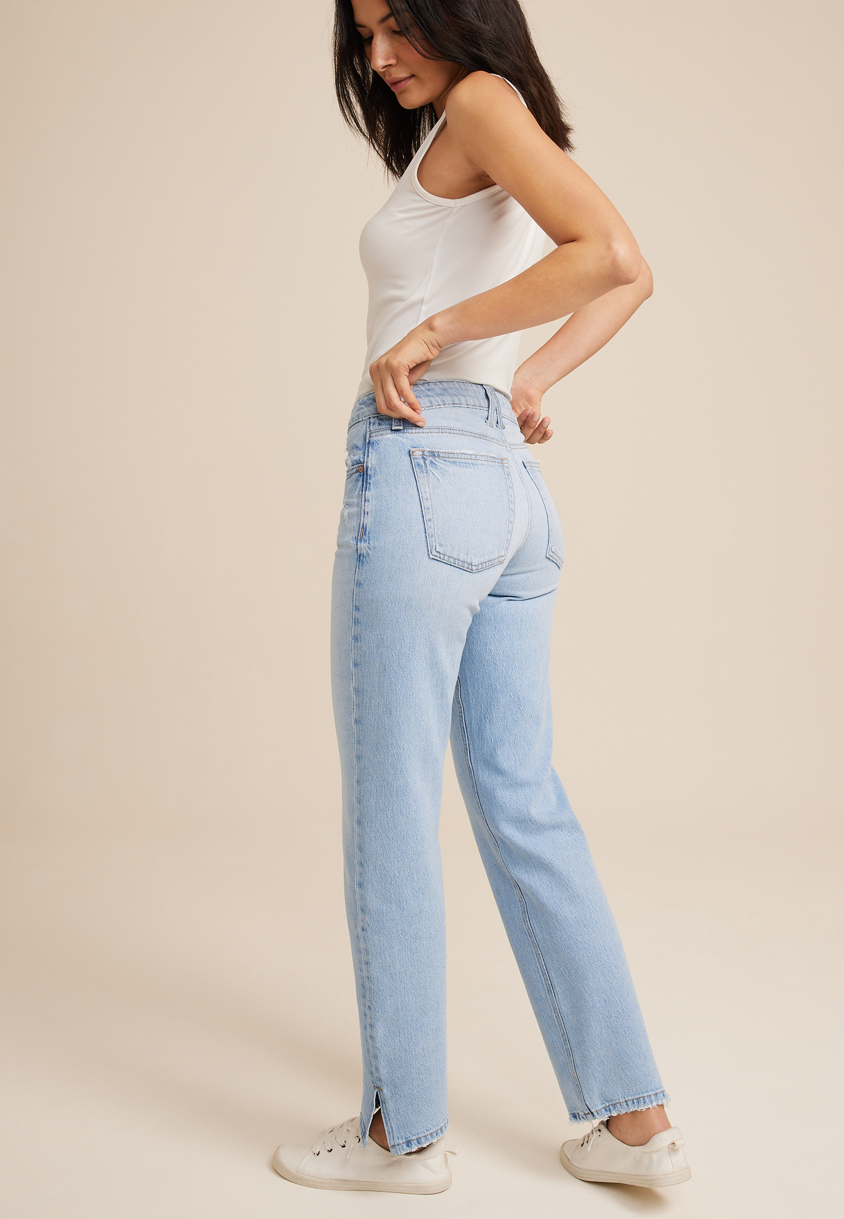 Goldie Blues&trade; Mid Rise Light Wash Legacy Straight Jean, C2806, large