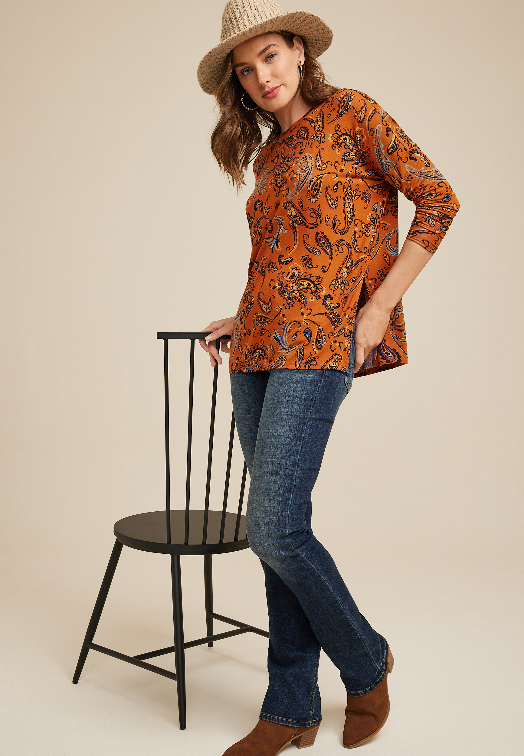 24/7 Palisade Paisley Top, C4960, large