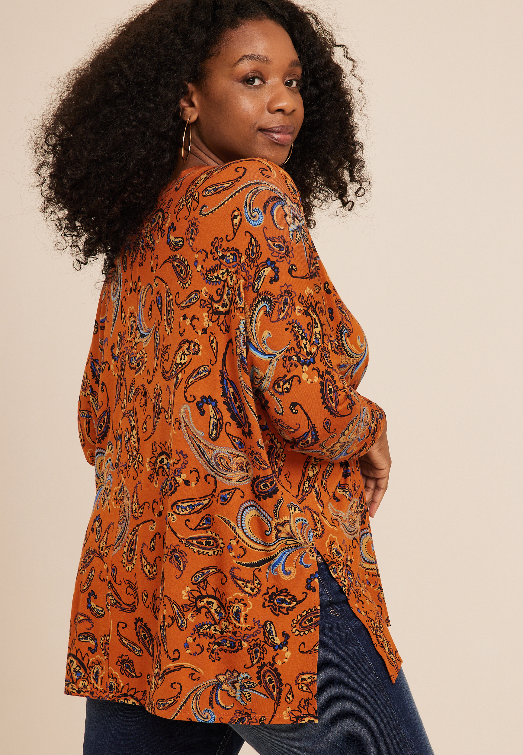 Plus Size 24/7 Palisade Paisley Top, C4960, large