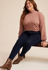 Plus Size Felicity Blouson Sleeve Top, C5214, small