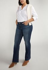 Plus Size Silver Jeans Co.&reg; Suki Curvy Mid Rise Bootcut Jean, DARK SANDBLAST, small