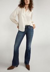 Silver Jeans Co.&reg; Suki Curvy Mid Rise Bootcut Jean, DARK SANDBLAST, small