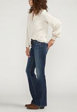 Silver Jeans Co.&reg; Suki Curvy Mid Rise Bootcut Jean, DARK SANDBLAST, small