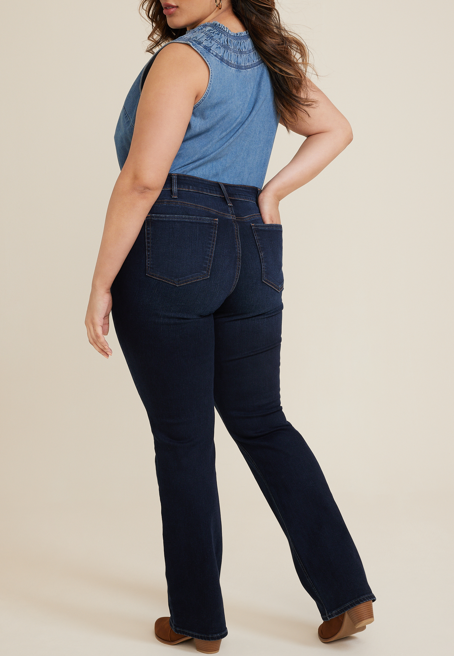 Plus Size Silver Jeans Co.&reg; Suki Curvy Mid Rise Button Fly Slim Boot Jean, C258, large
