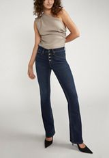 Silver Jeans Co.&reg; Suki Curvy Mid Rise Button Fly Slim Boot Jean, C258, small