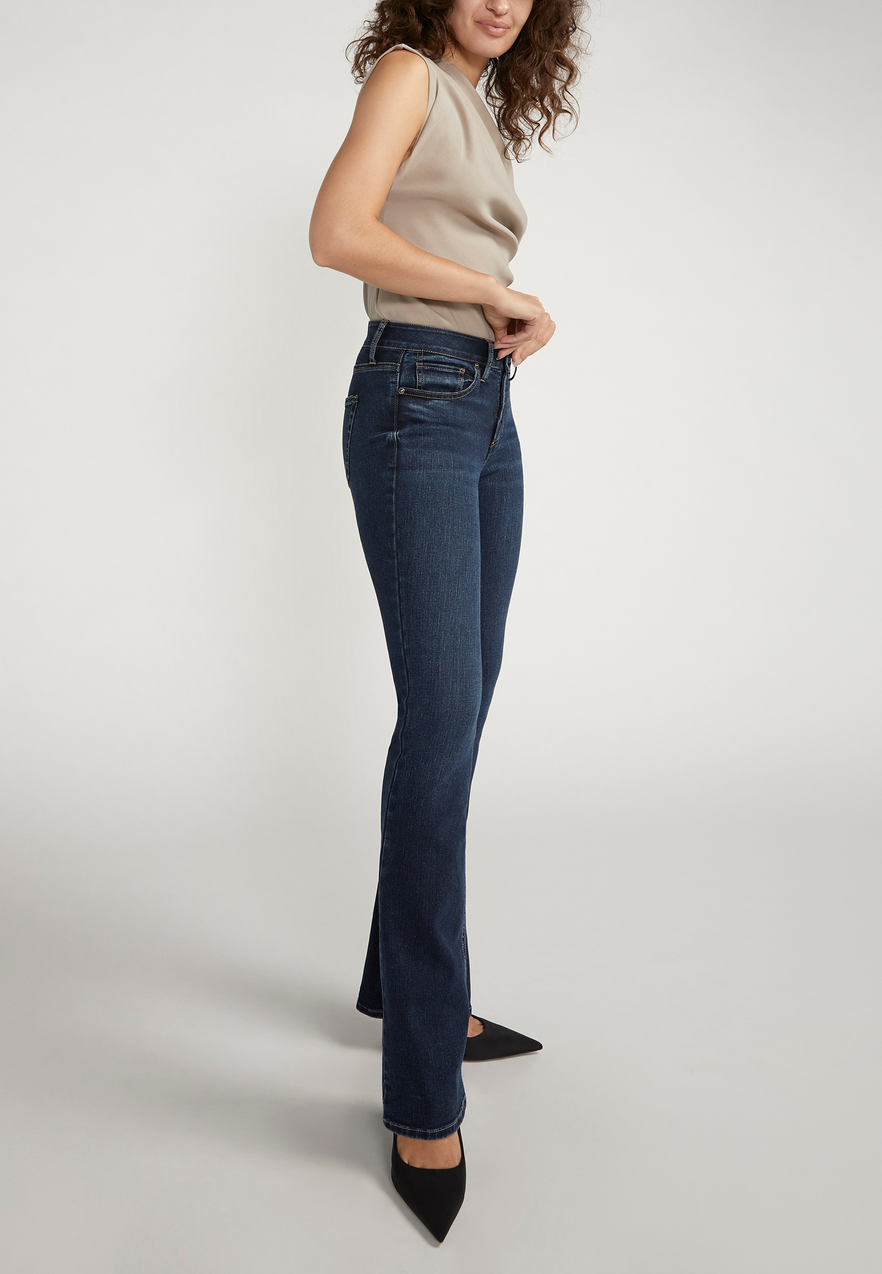 Silver Jeans Co.&reg; Suki Curvy Mid Rise Button Fly Slim Boot Jean, C258, large