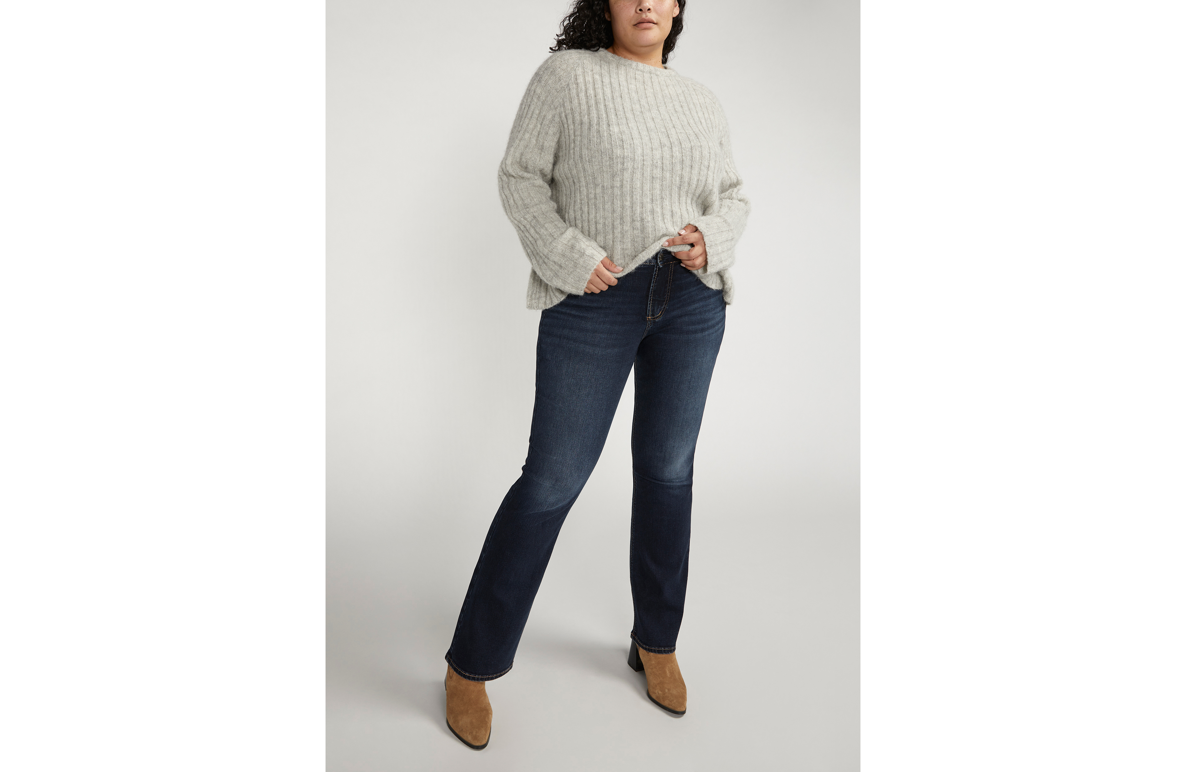 Plus Size Silver Jeans Co.® Suki Slim Boot Curvy Mid Rise Jean