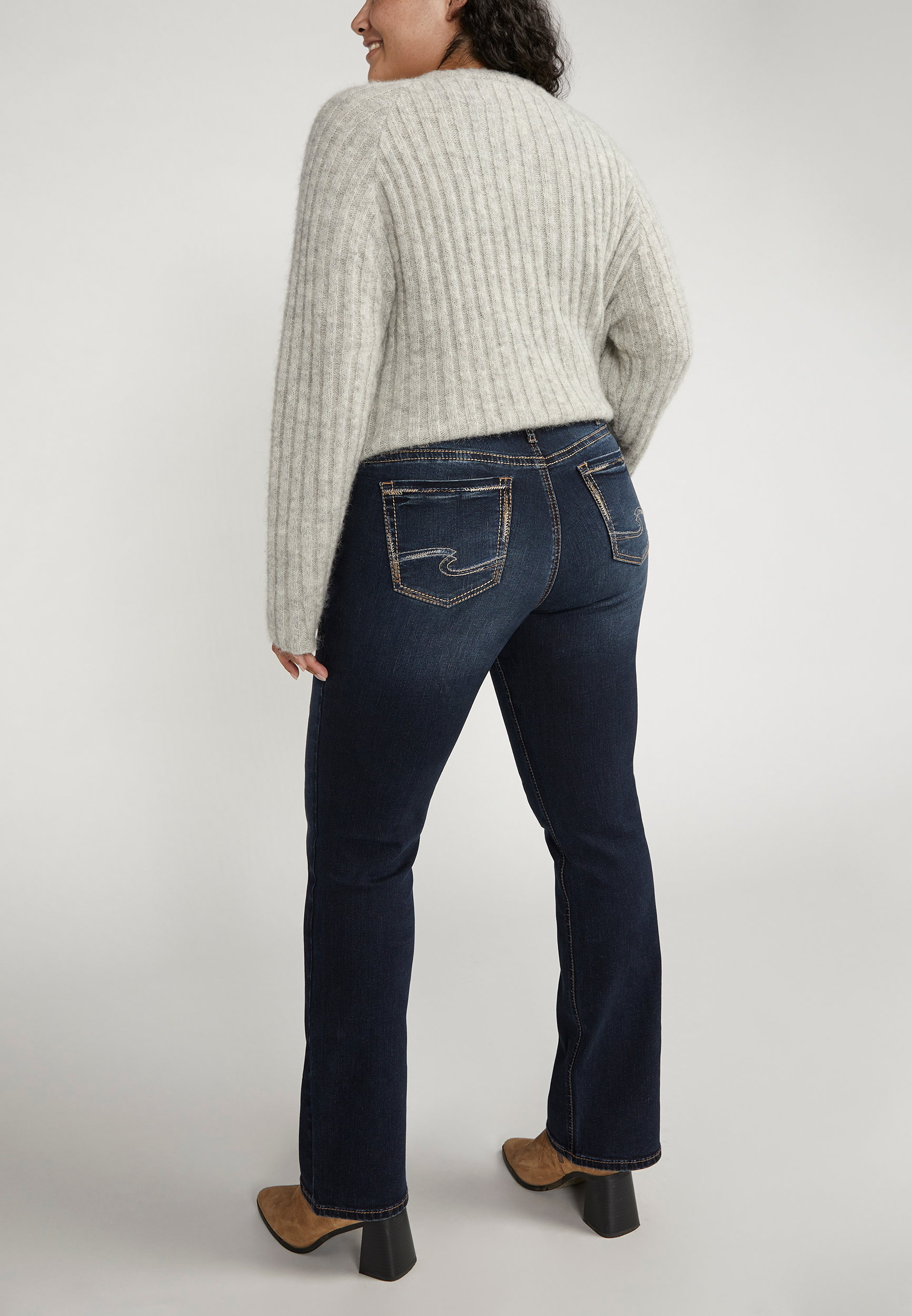 Plus Size Silver Jeans Co.&reg; Suki Slim Boot Curvy Mid Rise Jean, C2372, large