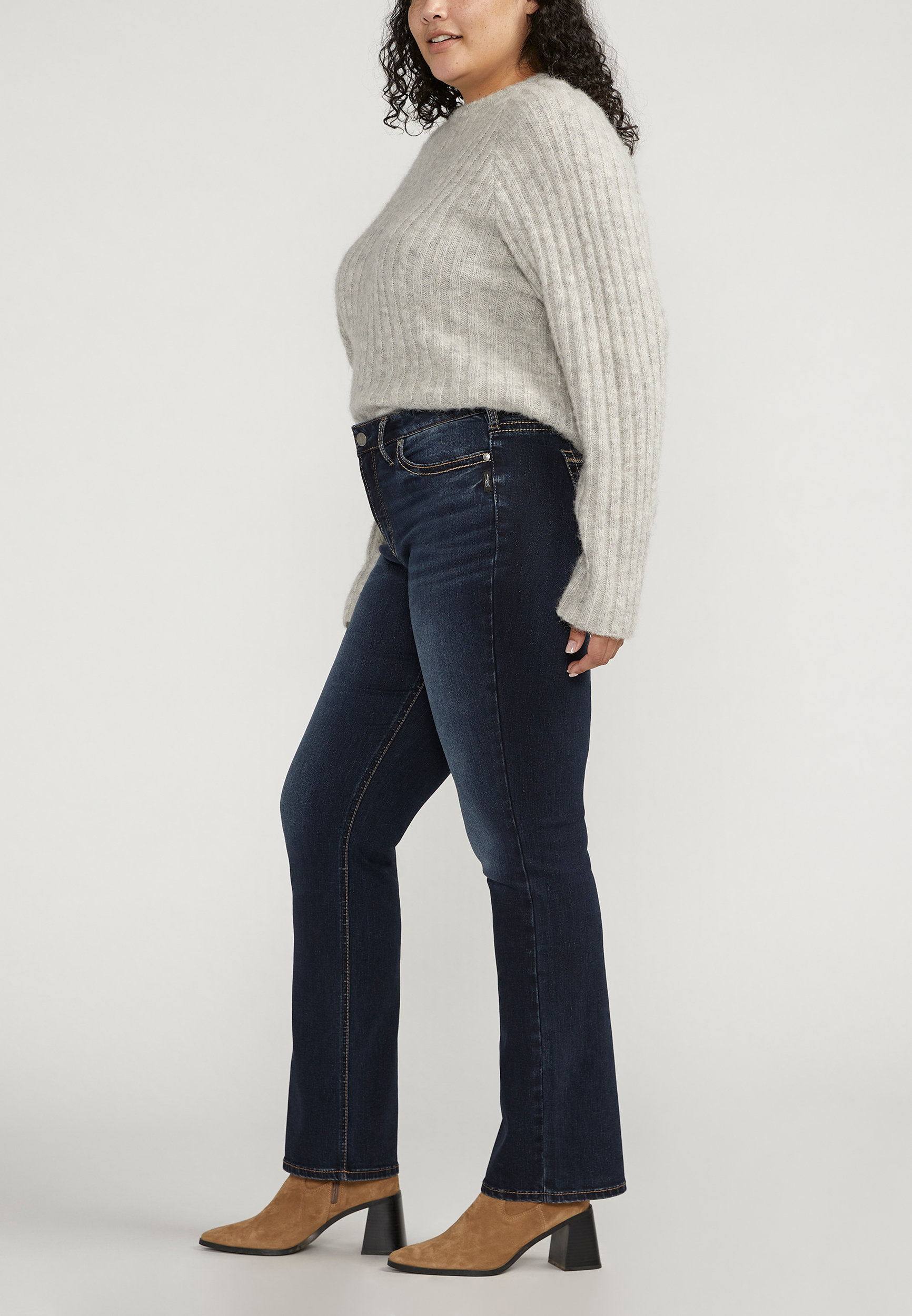 Plus Size Silver Jeans Co.&reg; Suki Slim Boot Curvy Mid Rise Jean, C2372, large