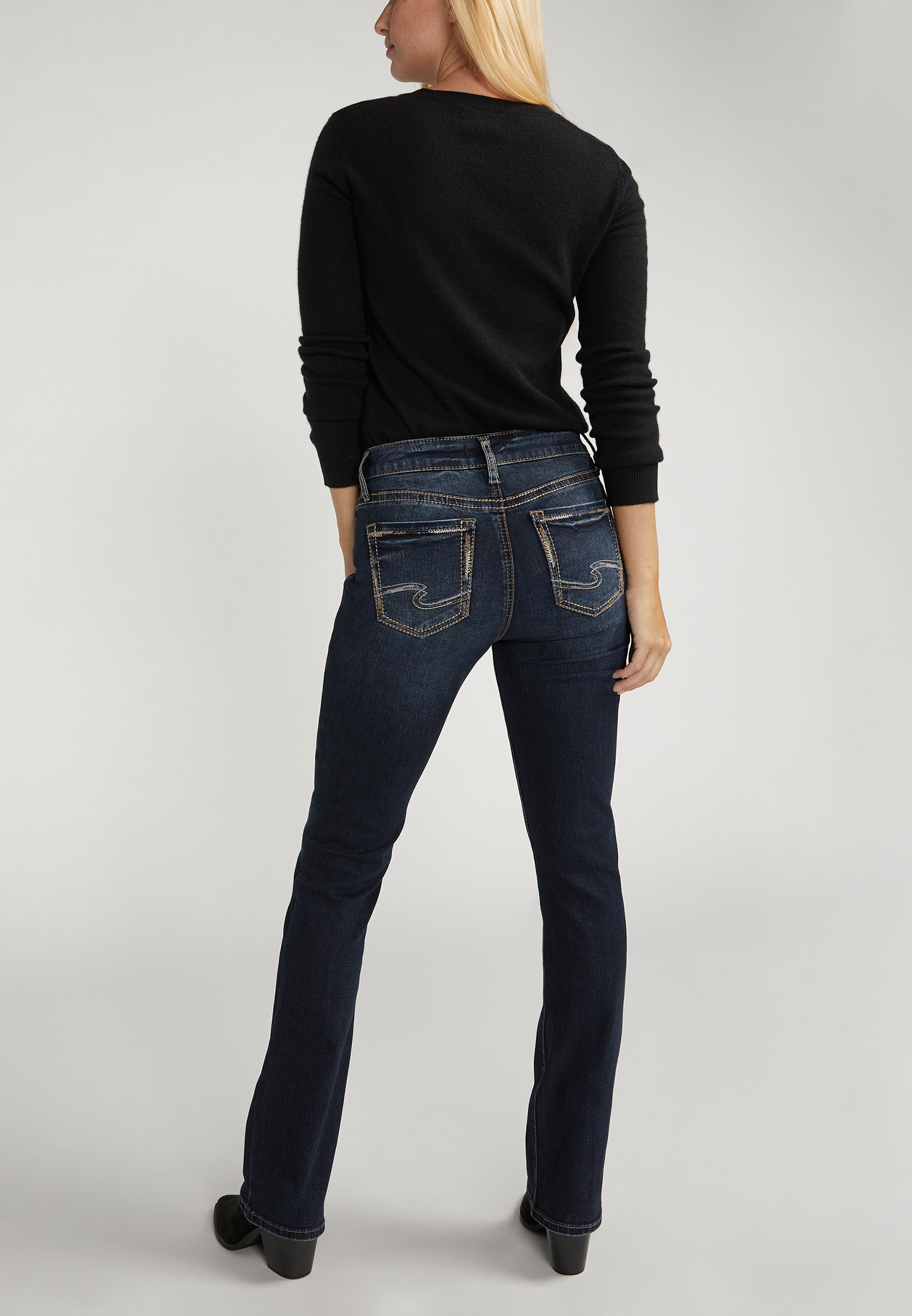 Silver Jeans Co.&reg; Suki Slim Boot Curvy Mid Rise Jean, C2372, large