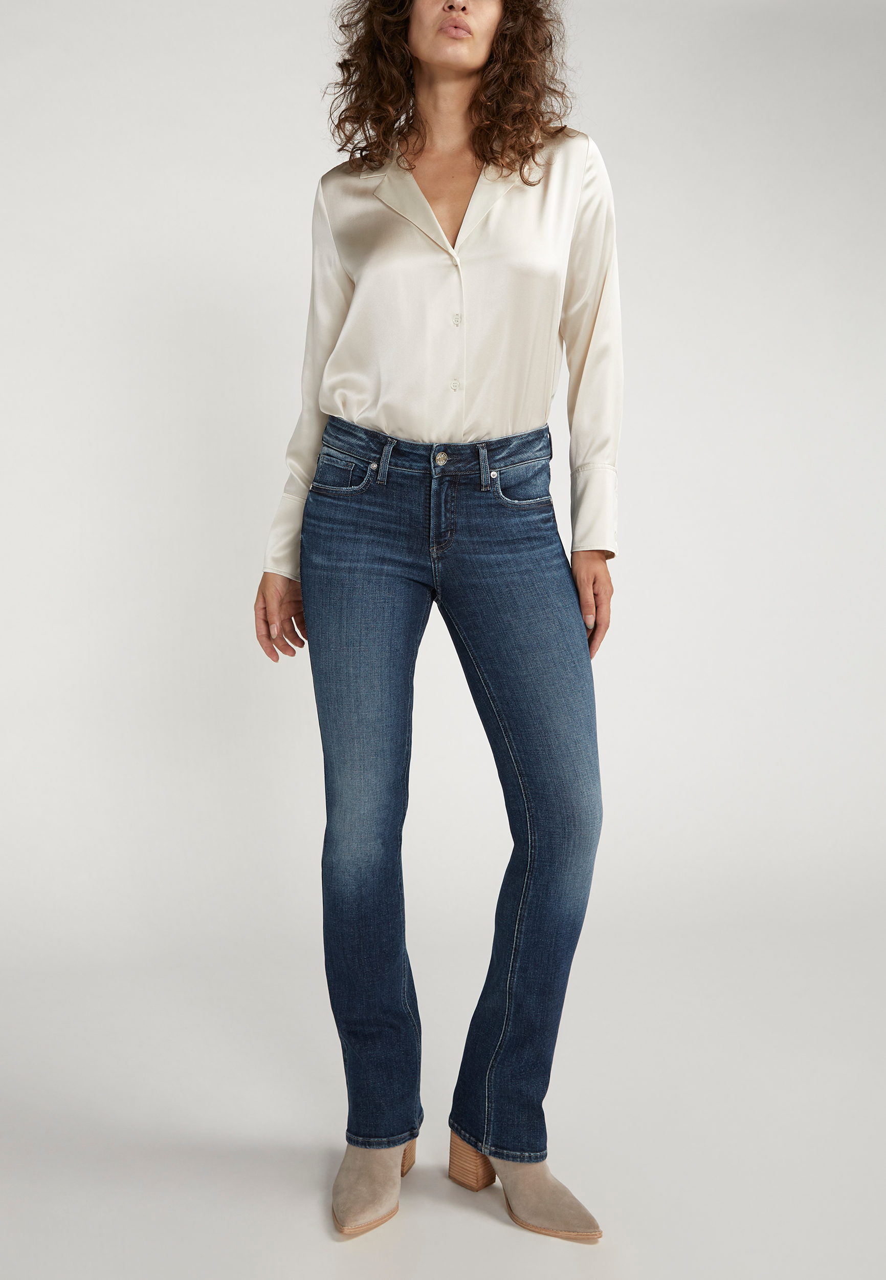 Silver Jeans Elyse Comfort Mid Rise Slim Boot Jean maurices