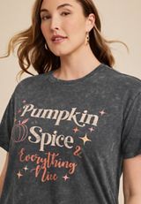 Plus Size Pumpkin Spice Graphic Tee, BLACK, small