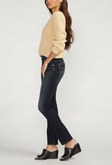 Silver Jeans Co.&reg; Suki Curvy Mid Rise Straight Jean, DARK SANDBLAST, small