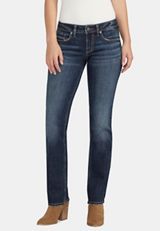 Silver Jeans Co.&reg; Britt Curvy Low Rise Straight Jean, DARK SANDBLAST, small