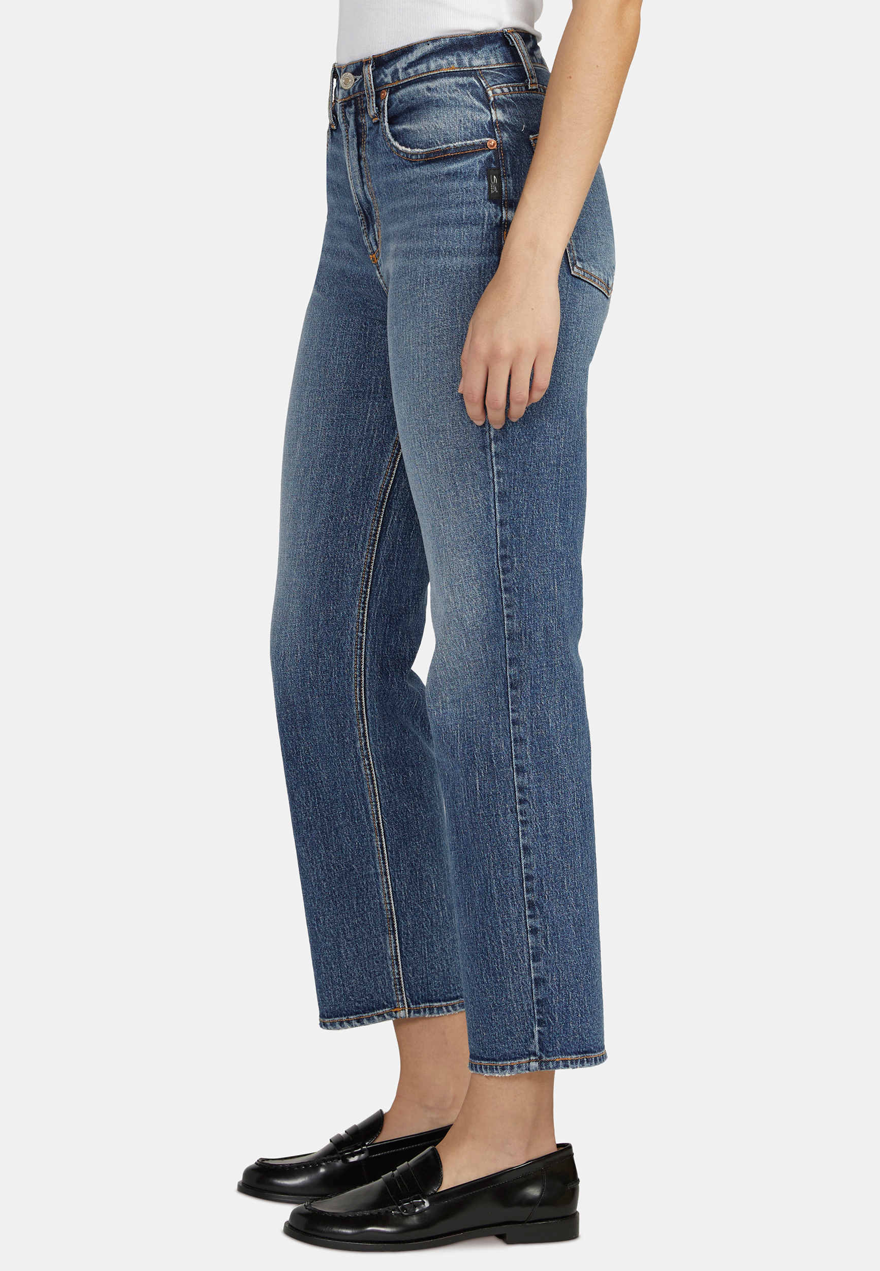 Silver Jeans Co.&reg; Highly Desirable High Rise Straight Jean, DARK SANDBLAST, large