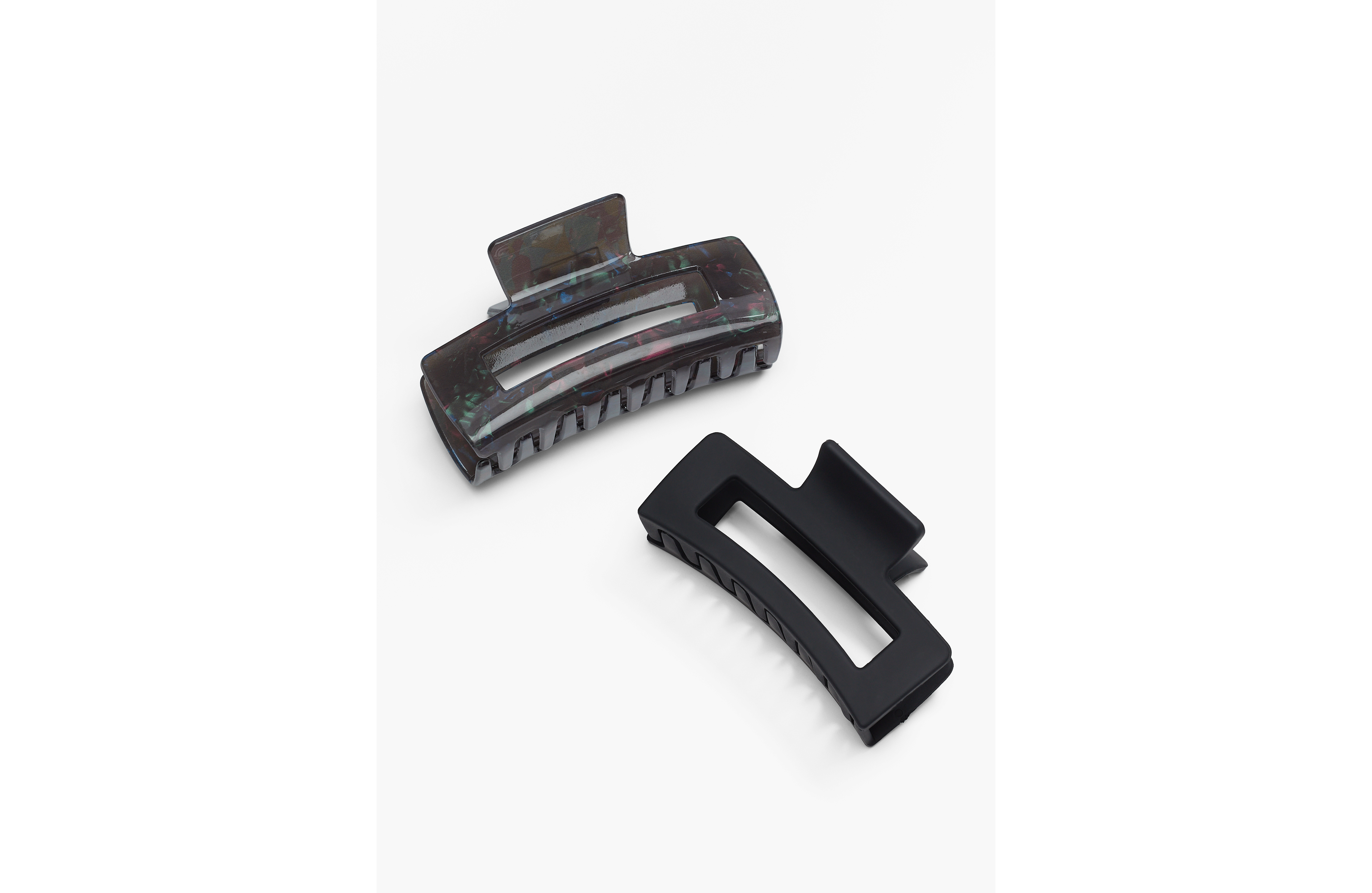 2 Pack Black Claw Hair Clips