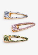3 Pack Mosaic Flat Hair Clips, C1524, small