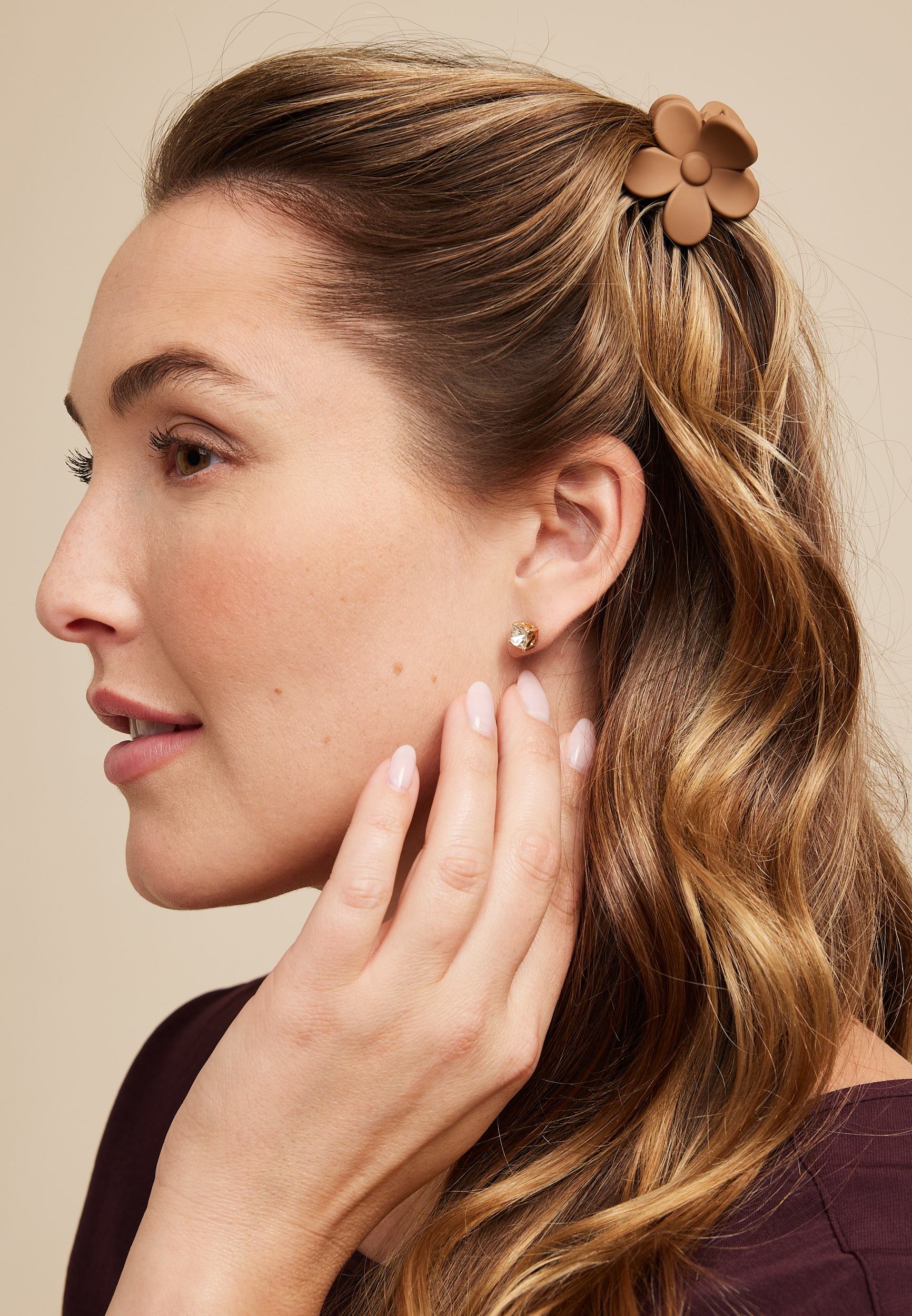 5 Pack Floral Claw Hair Clips | maurices