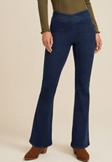m jeans by maurices&trade; Flare Crossover Pull On High Rise Jean, C258, small