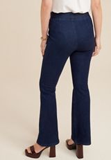 m jeans by maurices&trade; Flare Sleek Pull On High Rise Jean, DARK SANDBLAST, small
