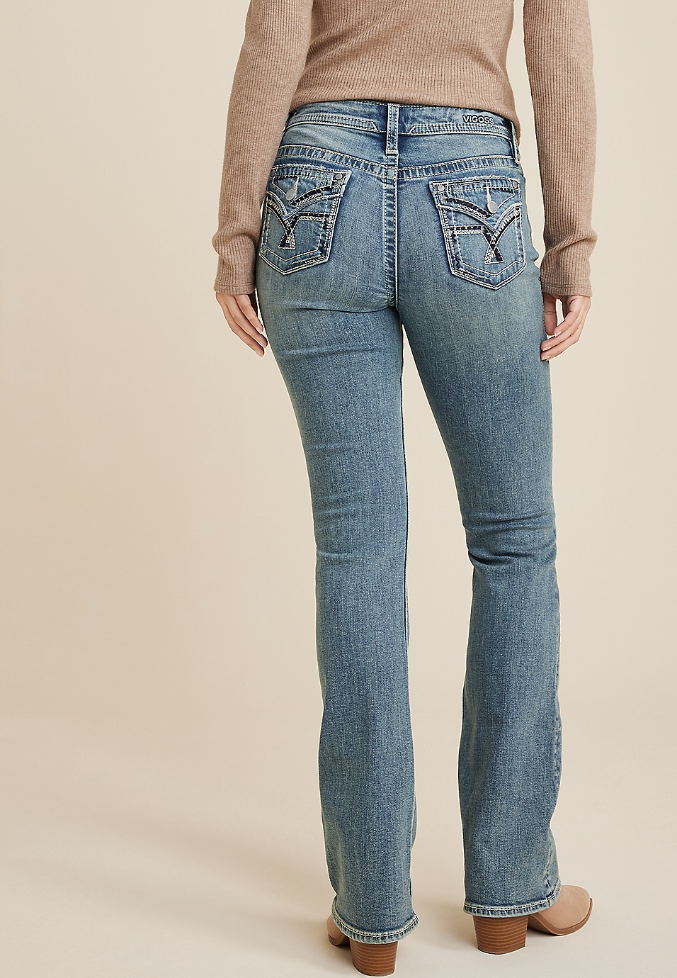 Women's Stretch Faux Pocket Jeans
