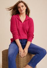 Collared Teddy Sweater, C4657, small