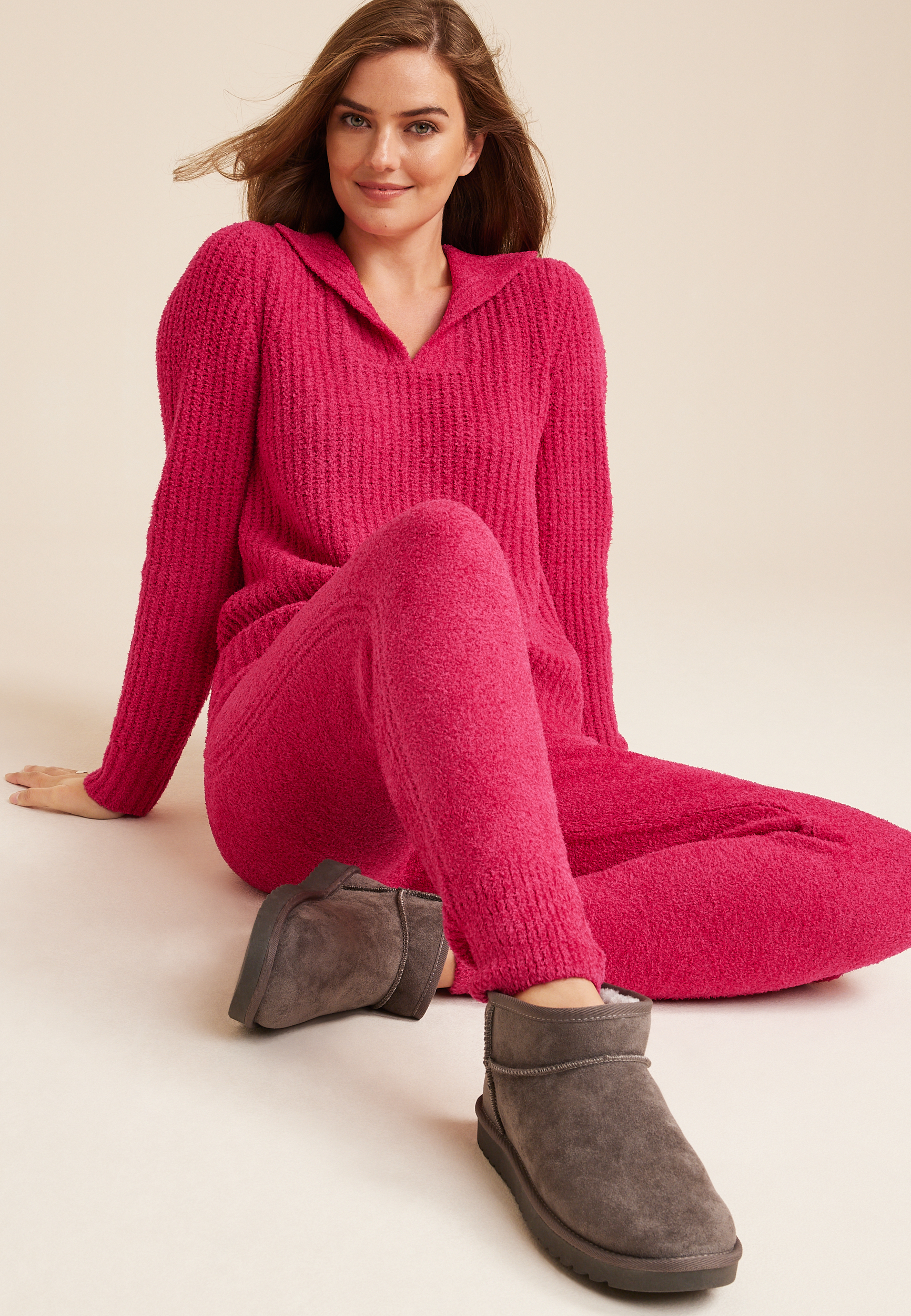 Collared Teddy Sweater, C4657, large