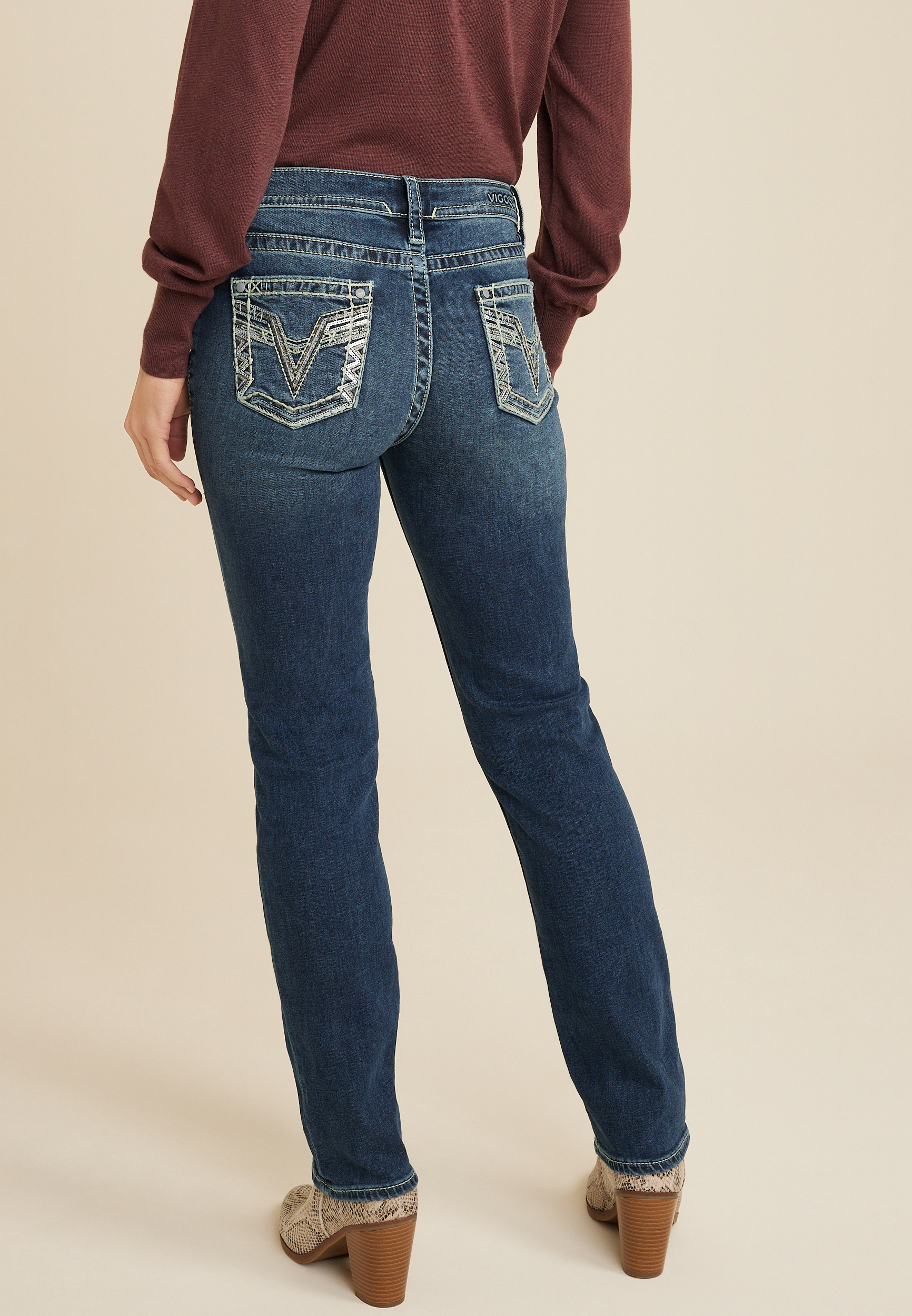 Vigoss® Heritage Boho Mid Rise Bootcut Jean