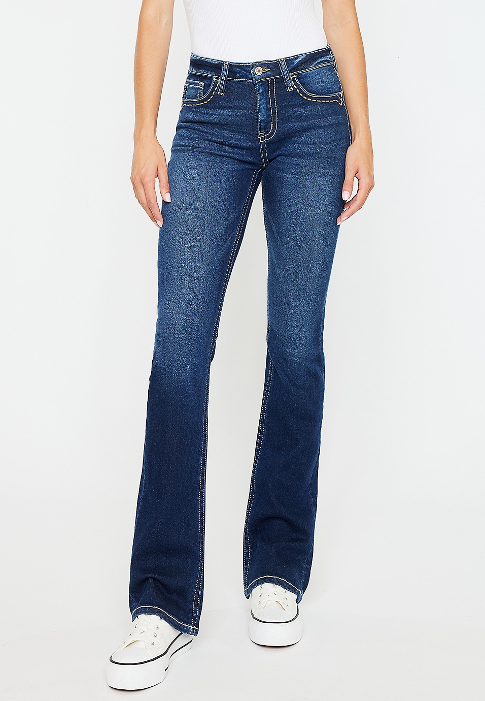 Mid rise perfect boot jeans
