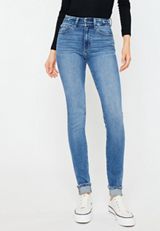 KanCan&trade; Skinny High Rise Rolled Frayed Hem Jean, MEDIUM SANDBLAST, small