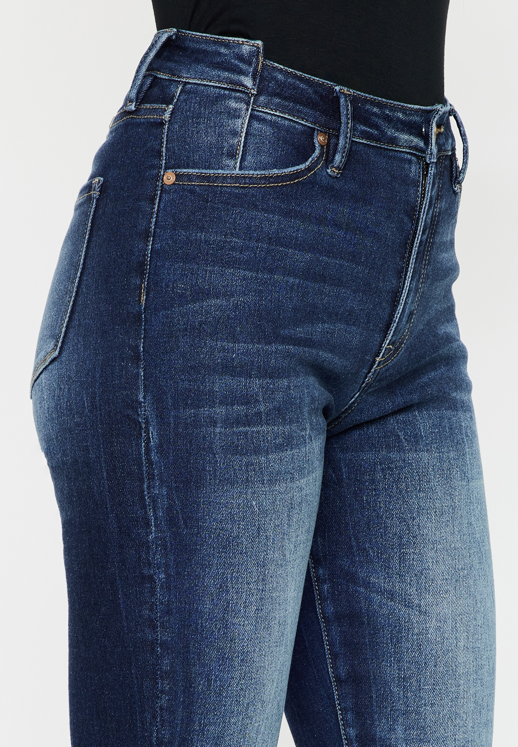 KanCan&trade; Dark High Rise Curvy Insert Waist Bootcut Jean, C258, large